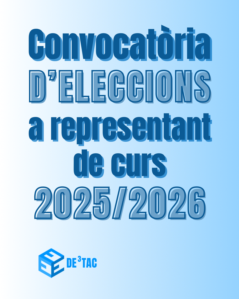 Convocatòria d'eleccions a representants de curs 2025-26